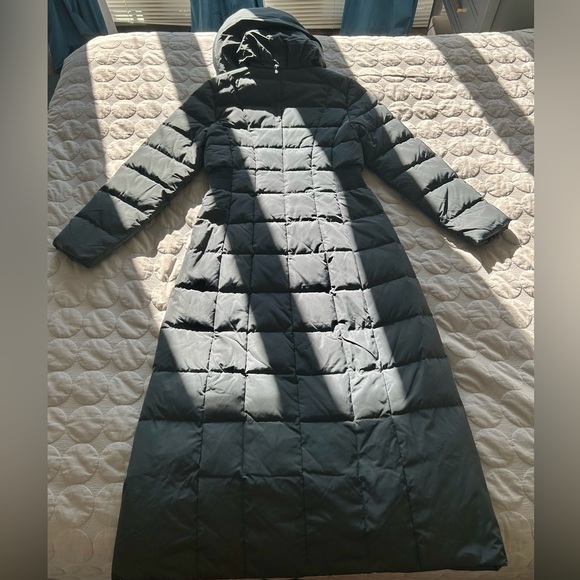 TALL Cole Haan Signature Long Down Hooded Puffer Heavy Duty Winter Coat LIKE NEW - Picture 3 of 12